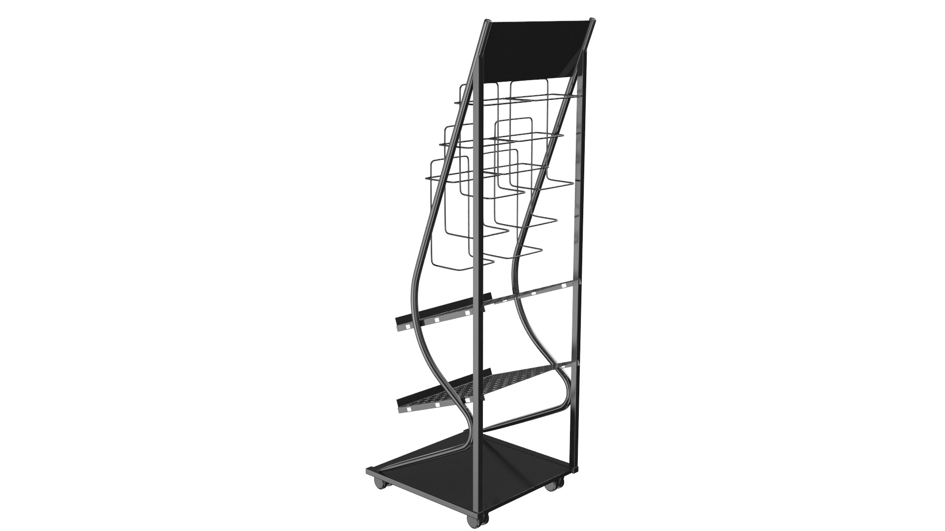 Three Detailed Magazine Rack 3D Model - TurboSquid 2130935