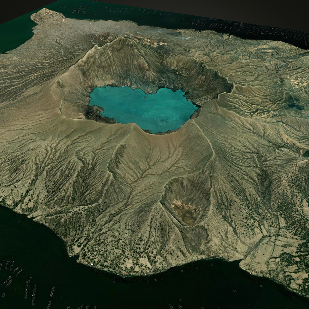 3D Mountain Landscape Taal Volcano Model - TurboSquid 2088180