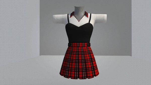 Flannel 2025 skirt 3d