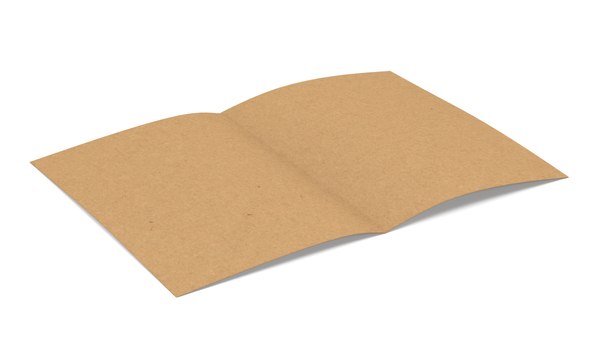 modelo 3d Kraft Paper Sheet Folded in Half - TurboSquid 1993725