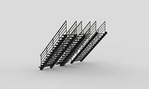 Outdoor staircase design 3D model