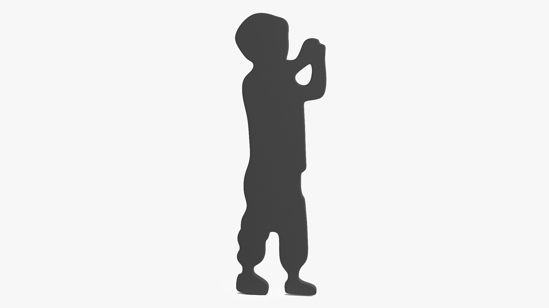 Child Boy Silhouette 3D model preview