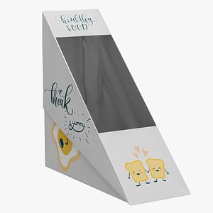 Paper Small Design Sandwich Box 3D