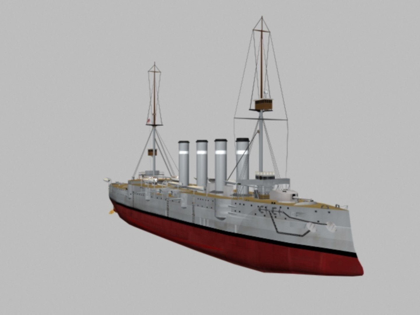 Ww1 Hms Drake 3d Model 