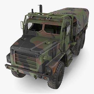3D military medium cargo truck