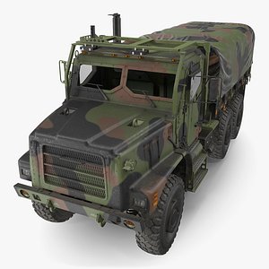 Military Medium Cargo Truck 6x6 with Tent Dusty