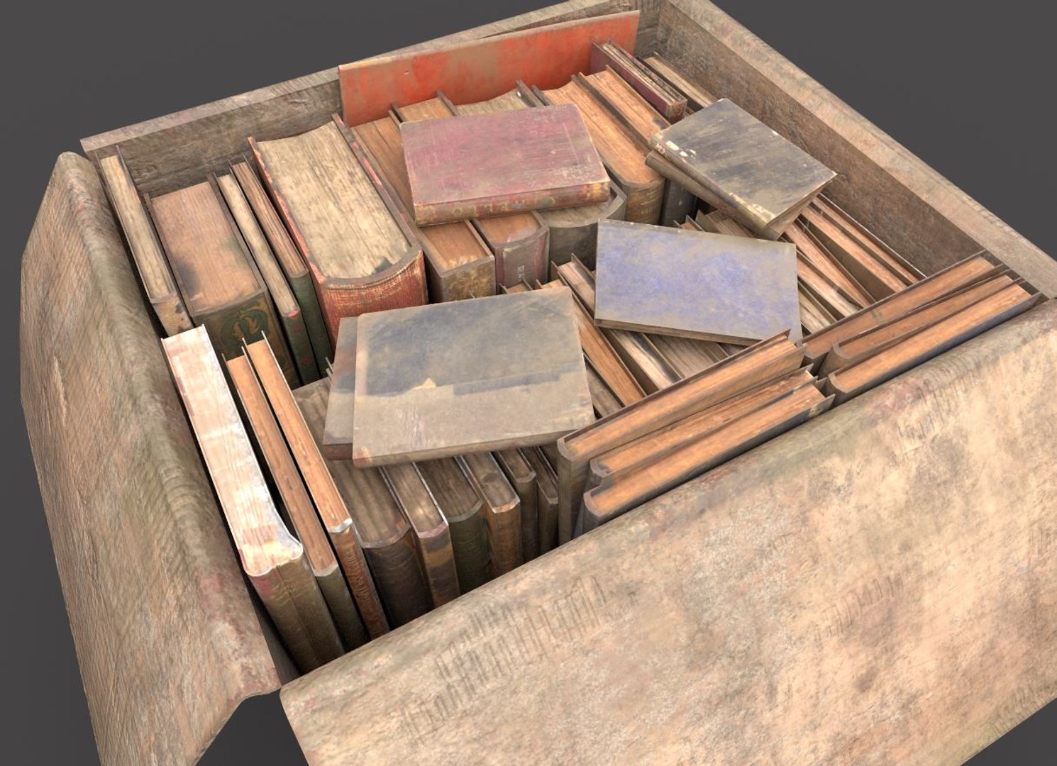 3D dirty book cardboard box model https://p.turbosquid.com/ts-thumb/CE/qXRpRx/0NqXNe6F/5/jpg/1608146821/1920x1080/fit_q87/7654218ad05284641e8e5a71d2d8ad51f322d60f/5.jpg