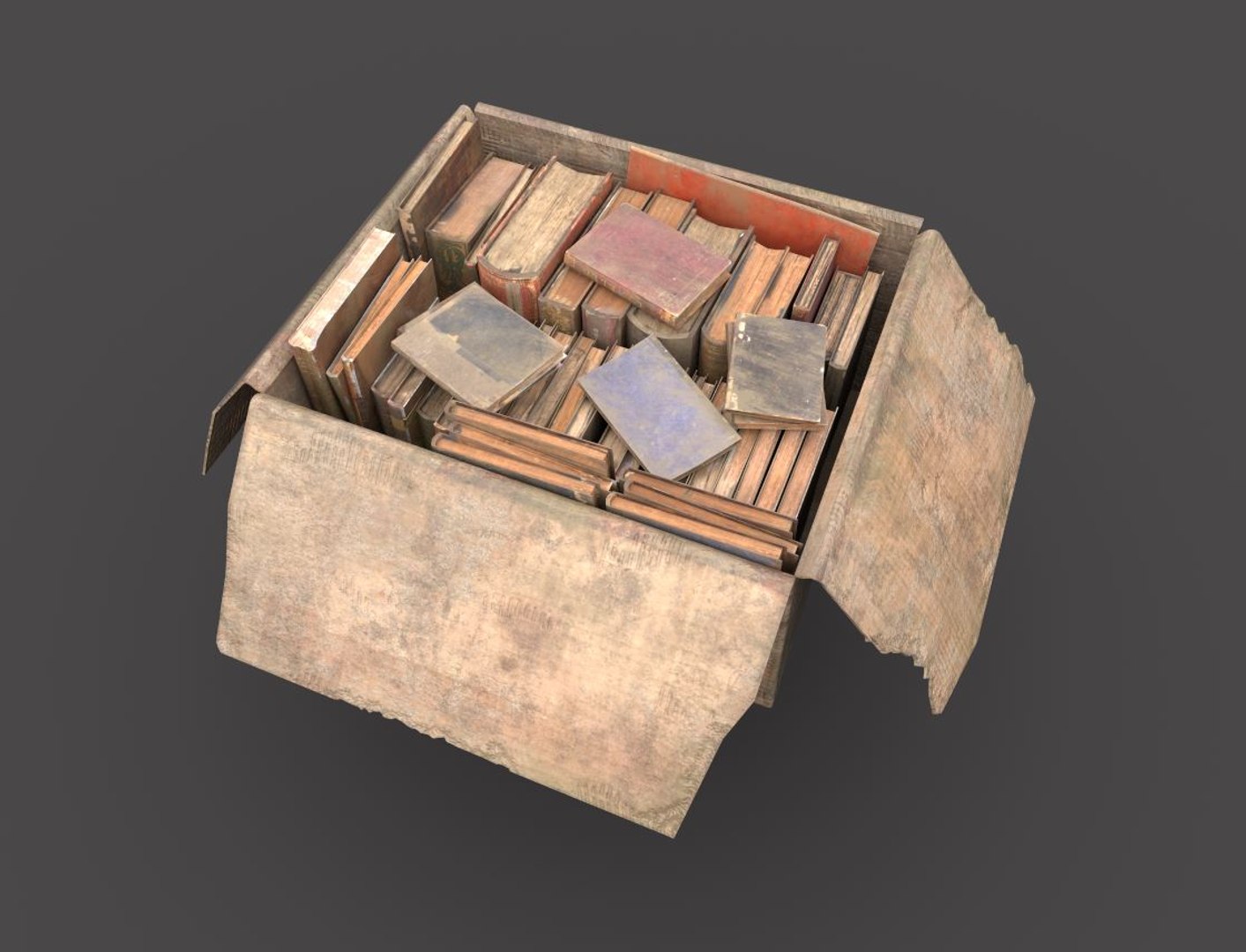 3D dirty book cardboard box model https://p.turbosquid.com/ts-thumb/CE/qXRpRx/2bKtshjL/3/jpg/1608146821/1920x1080/fit_q87/0b4495b3eddcf6880cda7a33e8d907a00d4b526a/3.jpg