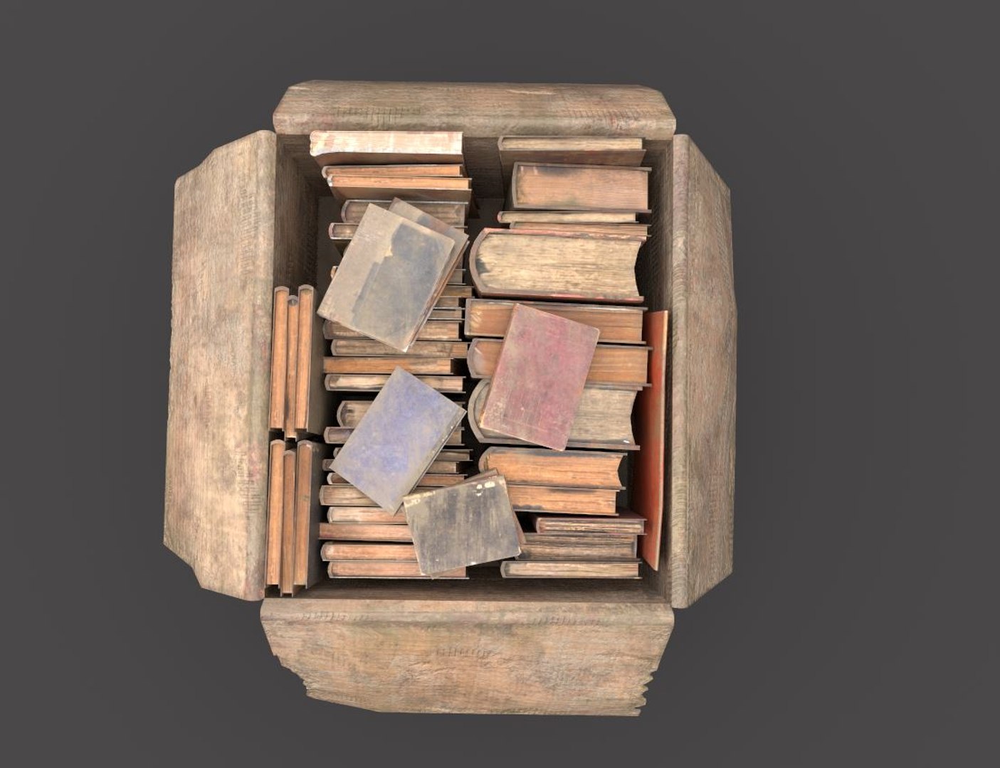 3D dirty book cardboard box model https://p.turbosquid.com/ts-thumb/CE/qXRpRx/7hGpUq6z/4/jpg/1608146821/1920x1080/fit_q87/aed732afe81087dbf0f2b6e83eab3157d0b676dc/4.jpg