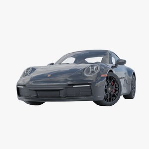 3D model Porsche911 Carrera4 GTS 2021 low poly
