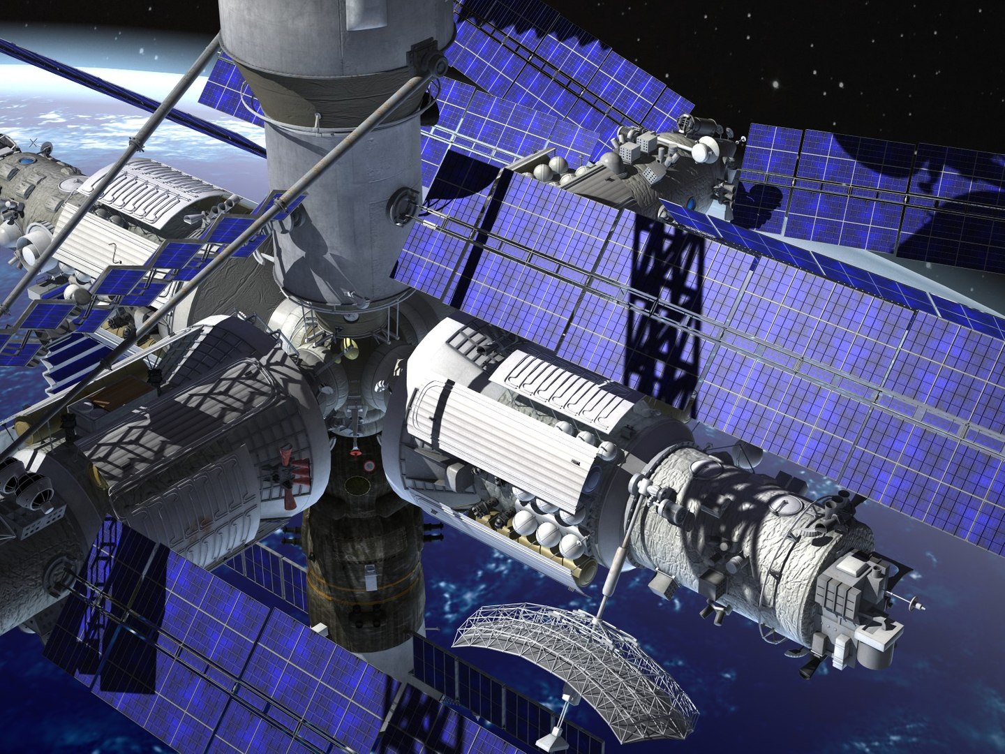 3d Station Space Complex Model