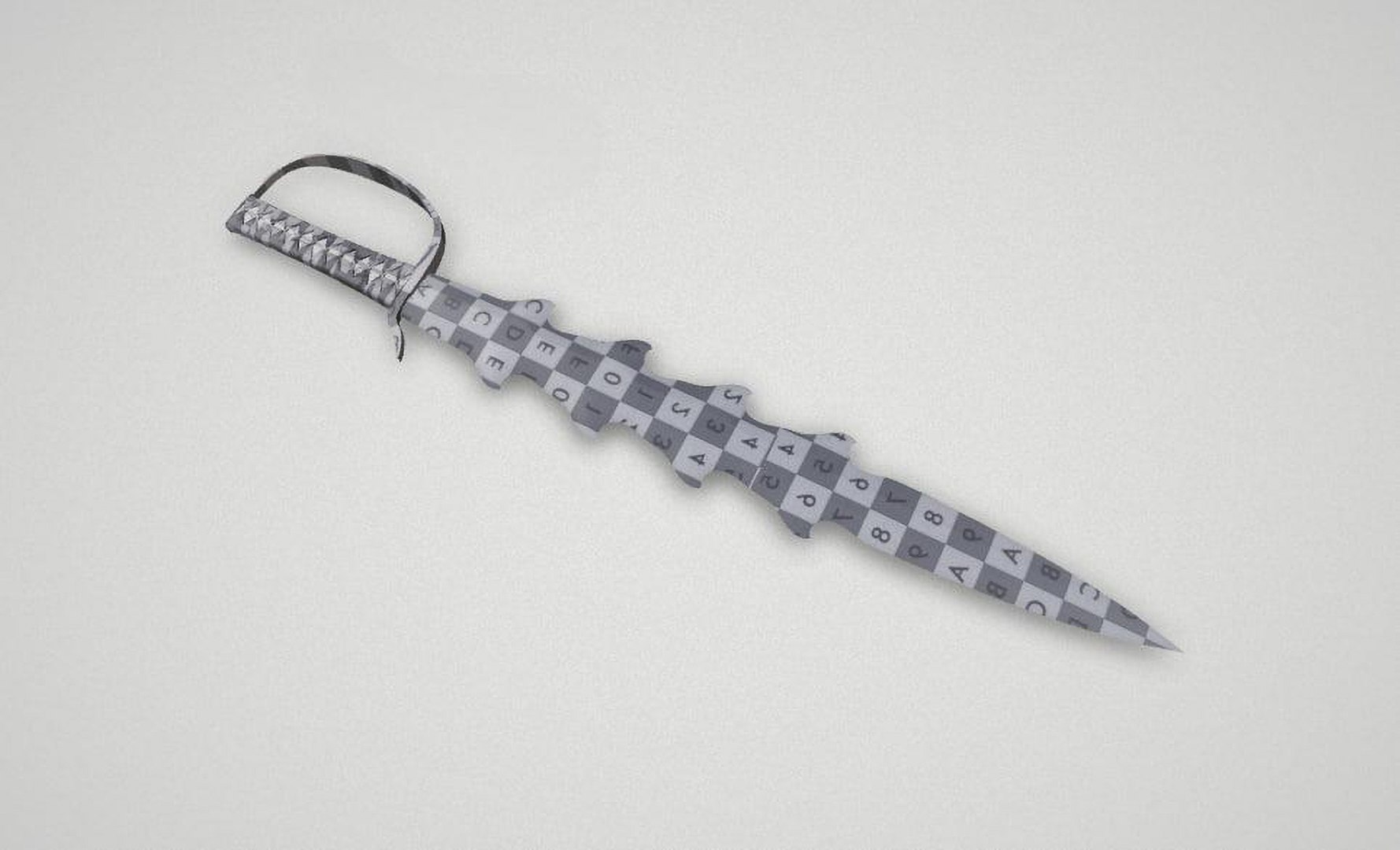 3D Model Game Asset Wavy Elements Silver Sword - TurboSquid 2143814
