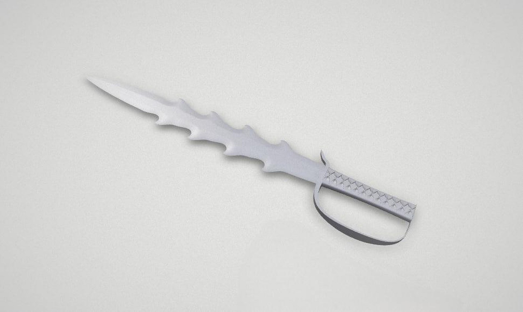 3D Model Game Asset Wavy Elements Silver Sword - TurboSquid 2143814
