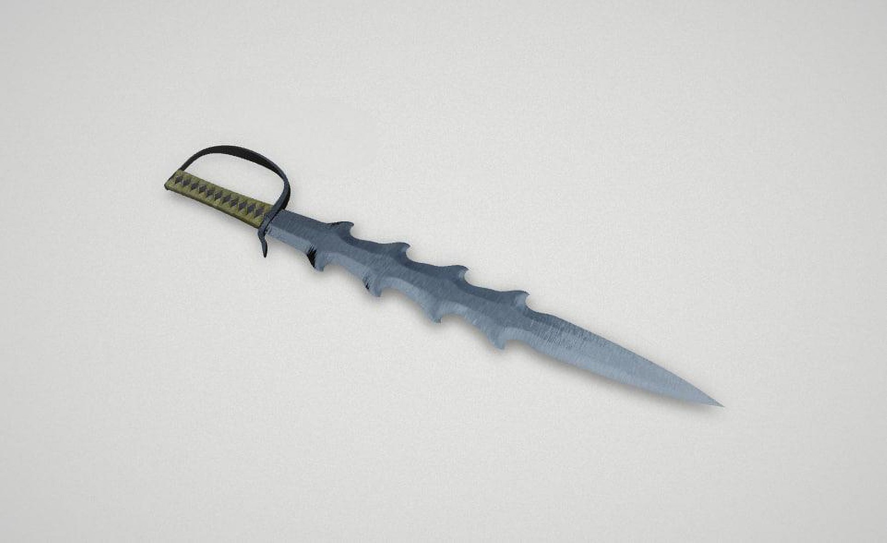 3D Model Game Asset Wavy Elements Silver Sword - TurboSquid 2143814