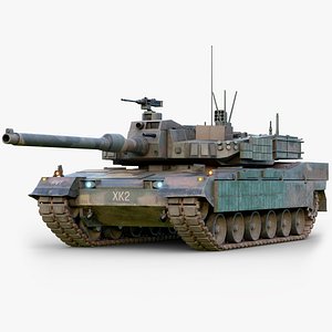 Rigged Tank K2 BlackPanther Realtime LODs