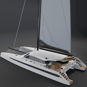 3D Gunboat 80 Catamaran 3D