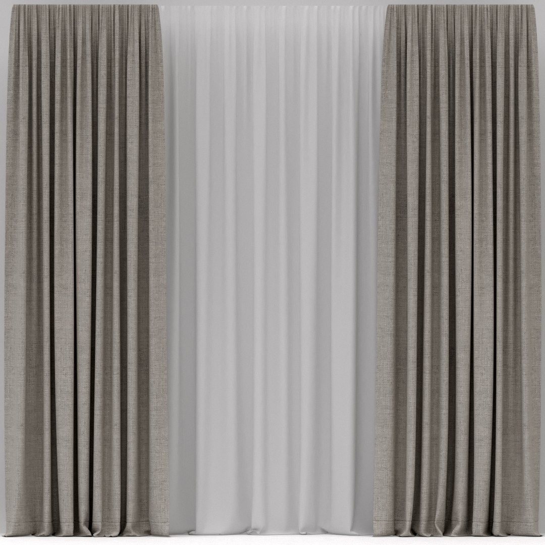 Curtains Drapes Model - TurboSquid 1440110