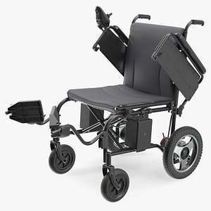 3D Folding Electric Wheelchair Rigged for Cinema 4D