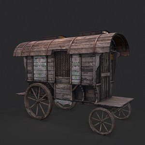 3D Medieval Wagon model
