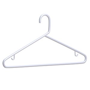 3D model White Plastic Tubular Clothes Hanger