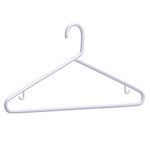 White Plastic Tubular Clothes Hanger