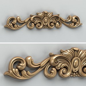 Carved decor horizontal 010