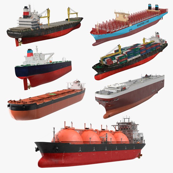 3D Cargo Ships Collection 5 model