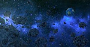 3D asteroid galaxy model