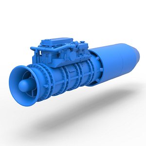 Diecast Jet engine 8 Scale 1 to 25 3D