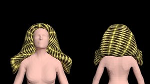 livre Cabelo de mulher com textura castanha grátis Modelo 3D - TurboSquid  1582356