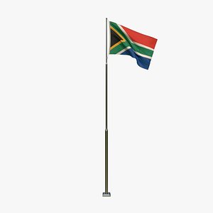 3D Animated  South Africa Flag