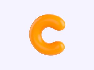 3D C Alphabet model