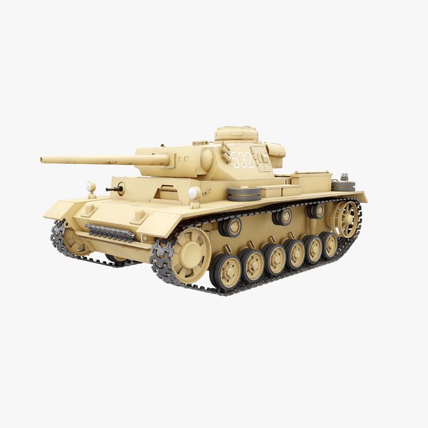 German Panzer III ausf M WWII Tank 3D model