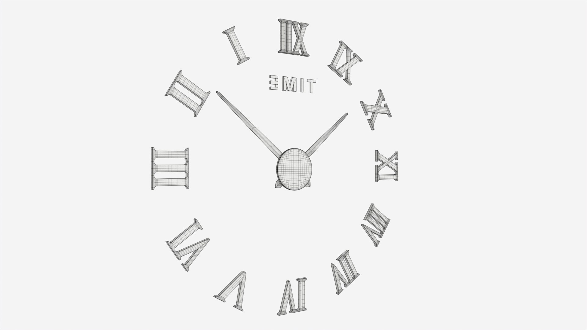 3D Modern Design Large Wall Clock 03 Model - TurboSquid 1920953