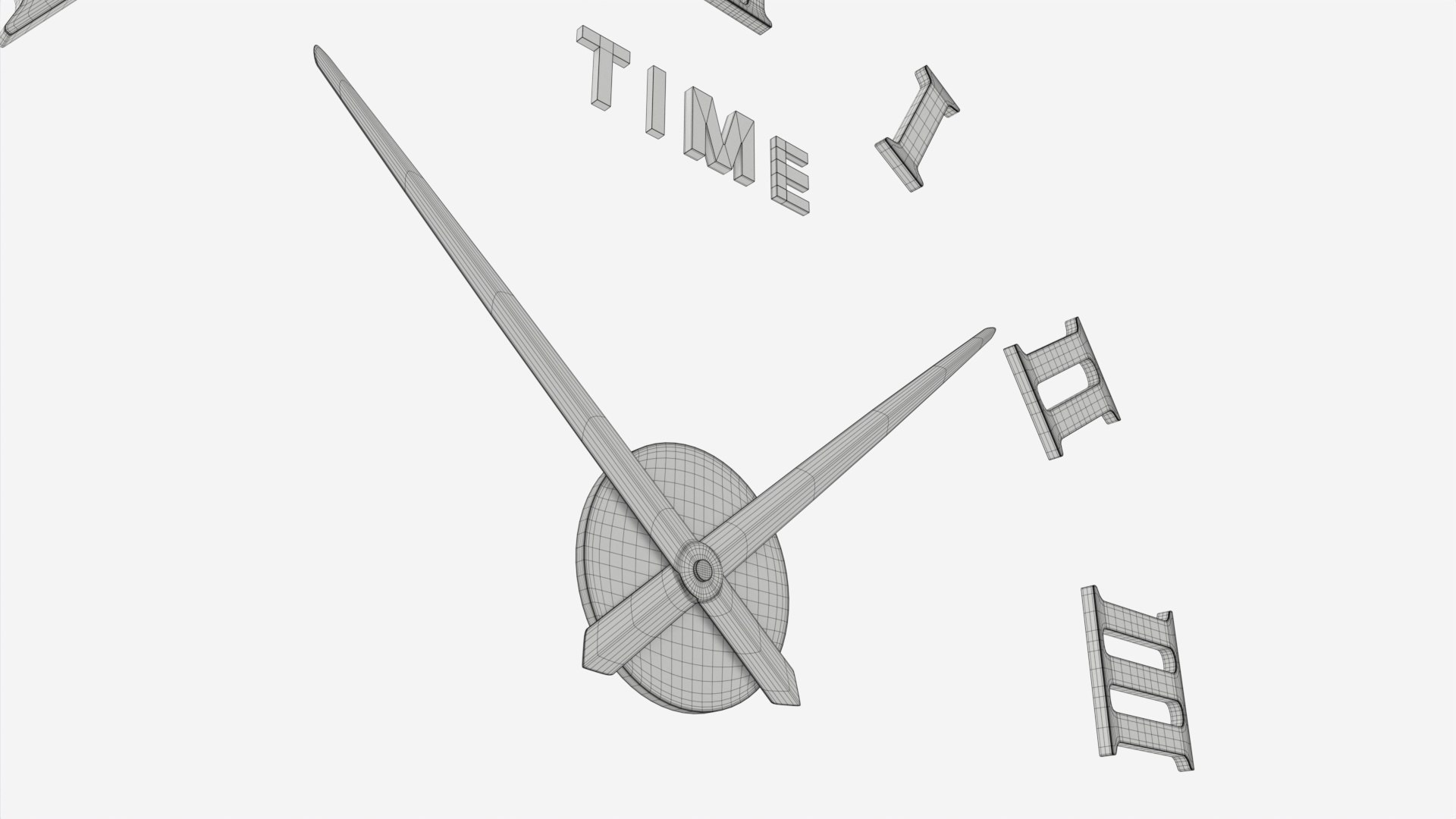 3D Modern Design Large Wall Clock 03 Model - TurboSquid 1920953