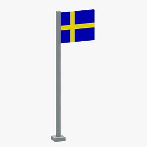 3D Sweden Flag  model