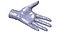 CAD-friendly Casual Female Hand Model F1P1D0V1hand