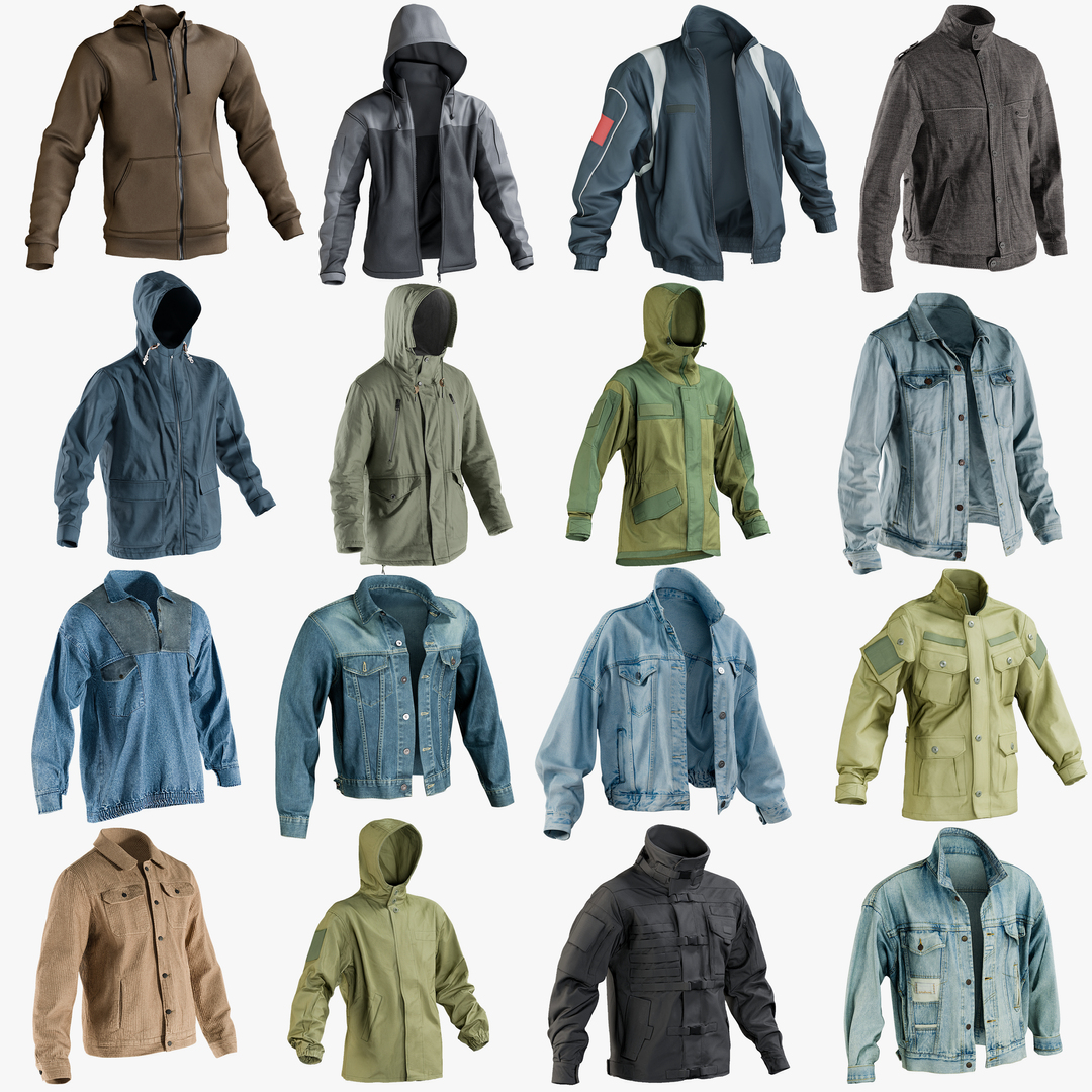 3D realistic jackets 1 coat model - TurboSquid 1651476