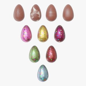 Chocolate Easter Eggs 3D model