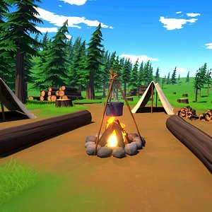 3D Camp - Stylized Fantasy Environment