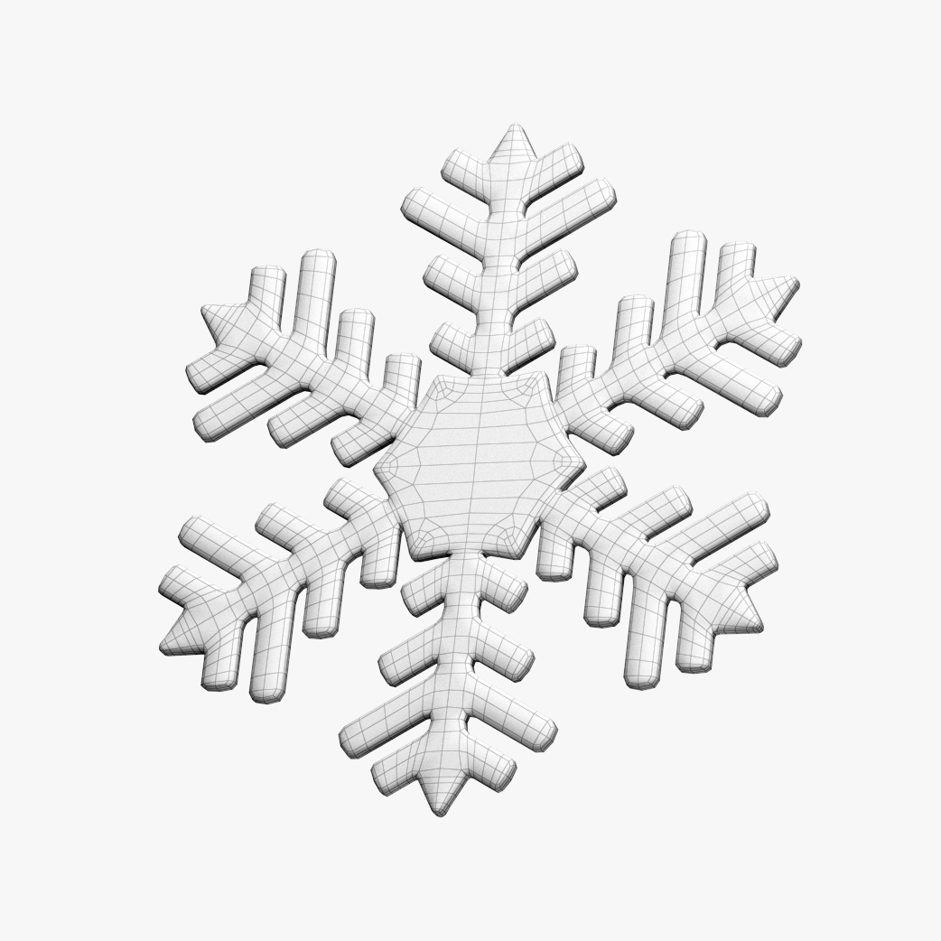 3d 3ds snow flakes