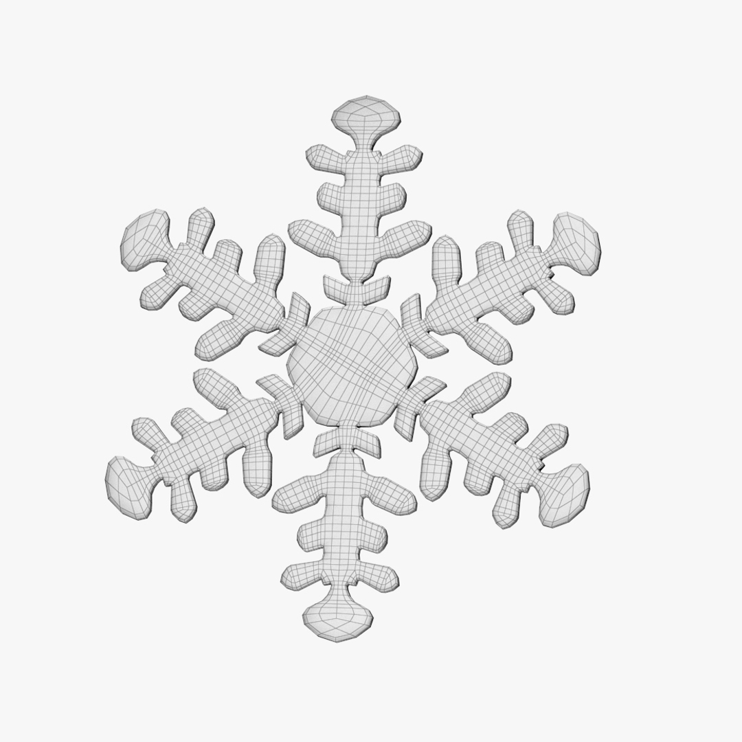 3d 3ds snow flakes