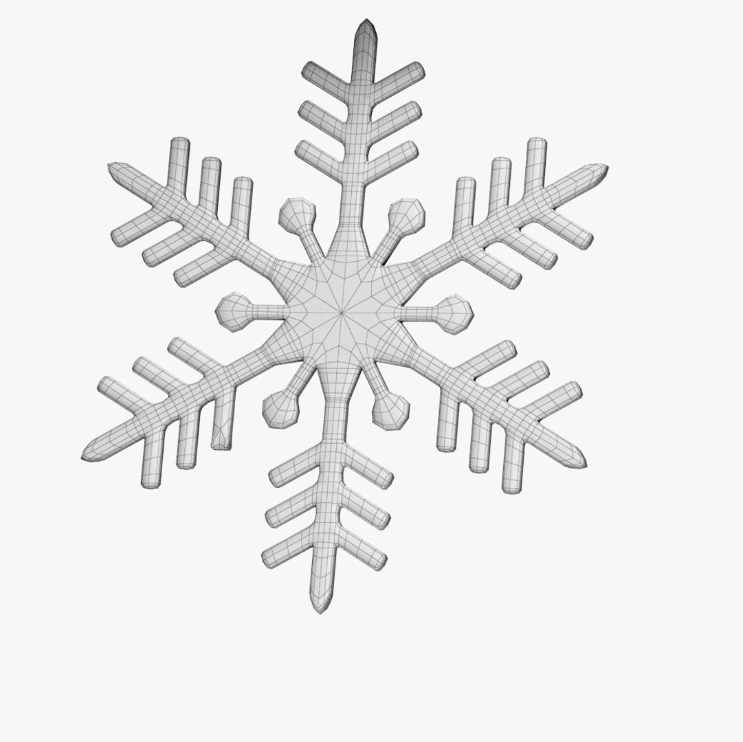 3d 3ds snow flakes