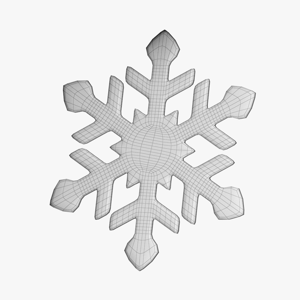 3d 3ds snow flakes