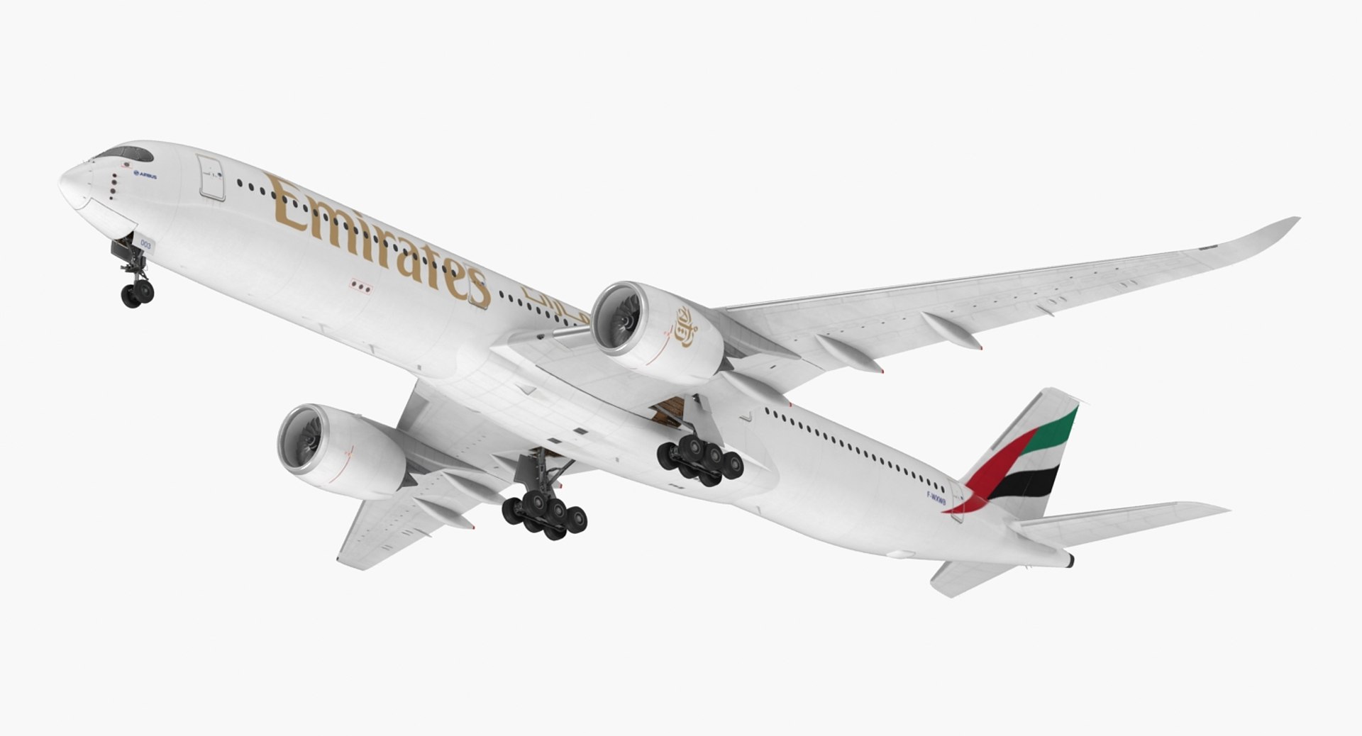 Airbus A350-1000 Emirates Air Line 3D Model 3D model preview