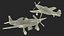 3D model North American P-51 Rigged for Maya