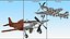 3D model North American P-51 Rigged for Maya