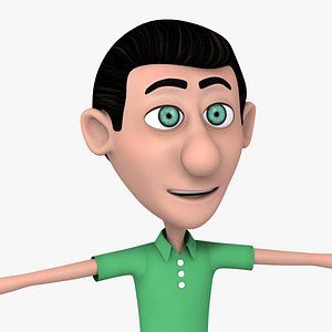 Cartoon Man 07 Green Guy
