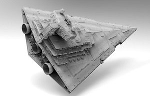 3D model imperial star destroyer starship