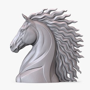 Horse Bust Statue Animal Sculpture